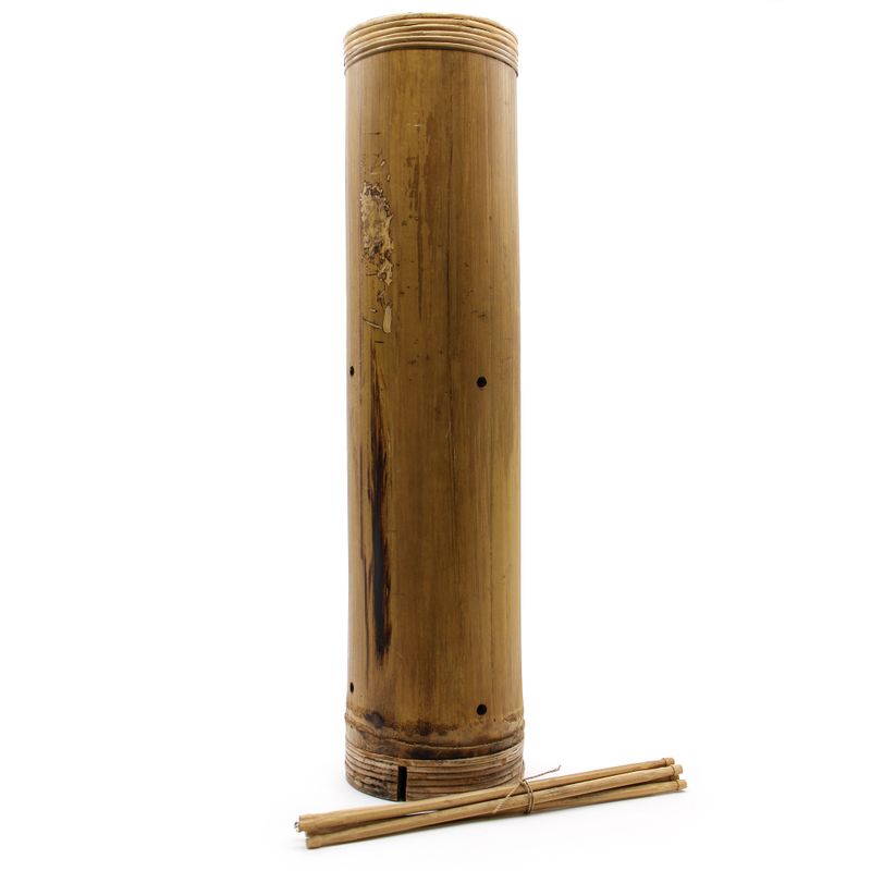Bambus-Displayrohrständer mit 8 Stiften – 68 x 15 cm