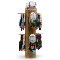 Bambus-Displayrohrständer mit 8 Stiften – 68 x 15 cm