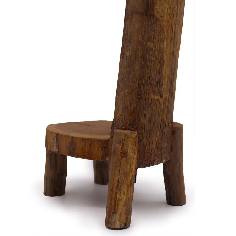 Natürliches Teakholz-Regal mit 3 Regalen, 100 cm hoch