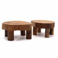 Niedriger Teakholz-Aufsteller – 24 x 10 cm