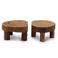 Niedriger Teakholz-Aufsteller – 24 x 10 cm