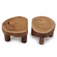Niedriger Teakholz-Aufsteller – 24 x 10 cm