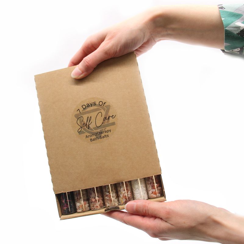Badesalz in Fläschchen – Geschenkpackung mit 7 Stück