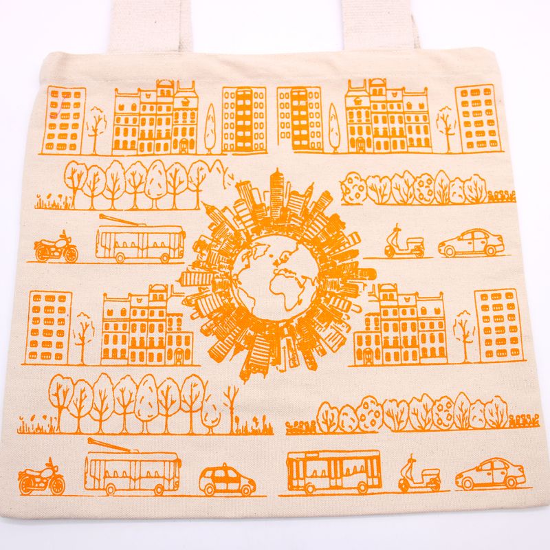 Große Baumwoll-Einkaufstasche – 38 x 42 cm – City Life – 10 oz