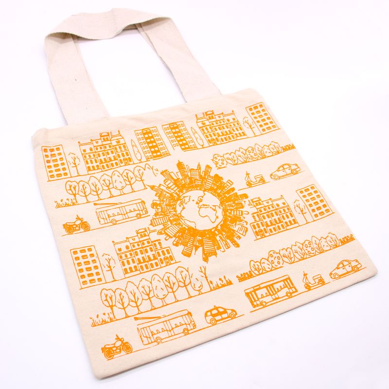 Große Baumwoll-Einkaufstasche – 38 x 42 cm – City Life – 10 oz