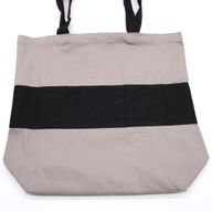 Zweifarbige Baumwolltasche – 38 x 42 x 12 cm – Grau und Schwarz – 10 oz