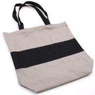 Zweifarbige Baumwolltasche – 38 x 42 x 12 cm – Grau und Schwarz – 10 oz