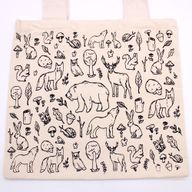 Große Baumwoll-Einkaufstasche – 38 x 42 cm – Forest Life – 10 oz