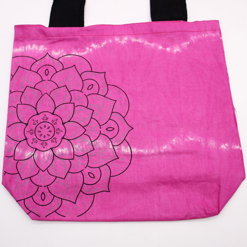 Batik-Baumwollbeutel (6oz) - 38x42x12cm - Mandela - Magento - Schwarzer Griff