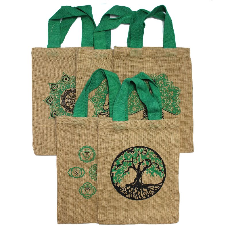 Jute-Einkaufstasche – 5 verschiedene mystische Designs