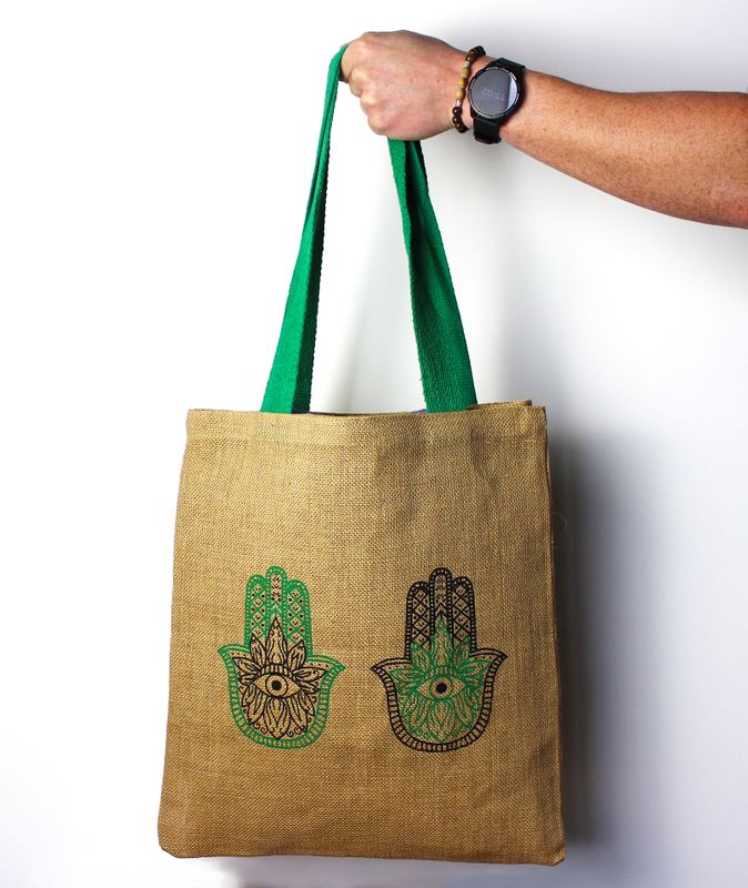 Große Jute-Einkaufstasche – 2 verschiedene Designs