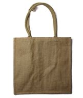 Große Jute-Einkaufstasche mit Flaschenhalter