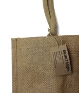 Große Jute-Einkaufstasche mit Flaschenhalter