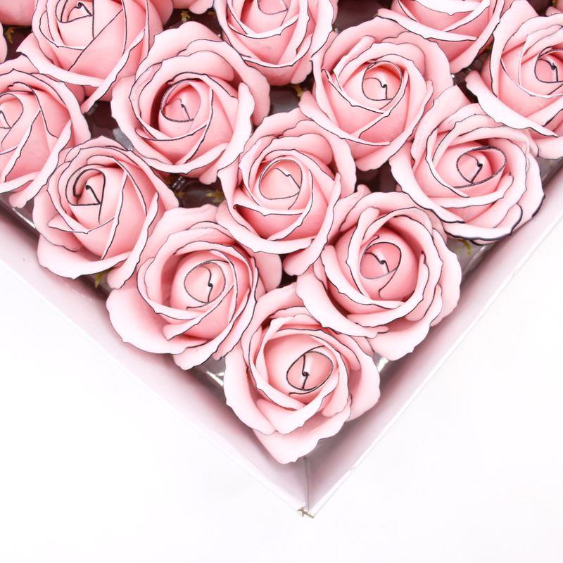 Seifenblumen zum Basteln – Med Rose – Rosa mit schwarzem Rand