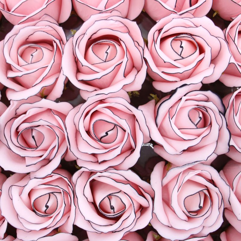 Seifenblumen zum Basteln – Med Rose – Rosa mit schwarzem Rand