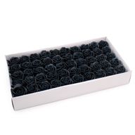 Seifenblumen zum Basteln – Med Rose – Schwarz mit weißem Rand