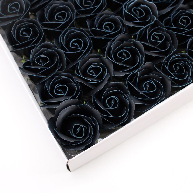 Seifenblumen zum Basteln – Med Rose – Schwarz mit weißem Rand