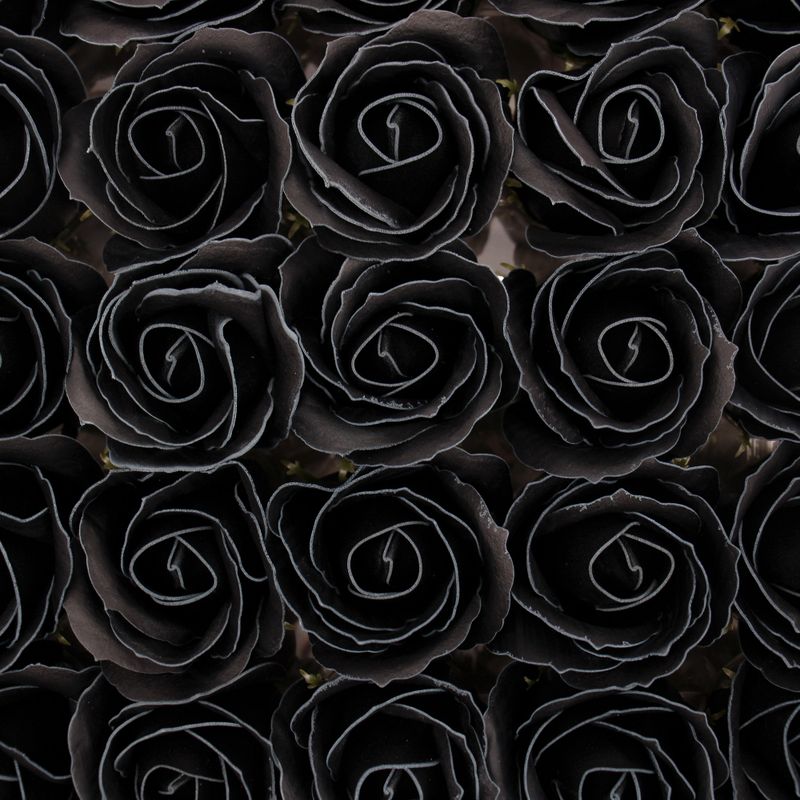 Seifenblumen zum Basteln – Med Rose – Schwarz mit weißem Rand