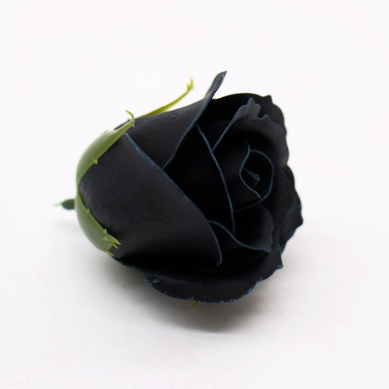 Seifenblumen zum Basteln – Med Rose – Schwarz mit weißem Rand