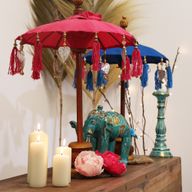 Bali Home Decor Sonnenschirm – Baumwolle – Rosa – 40 cm