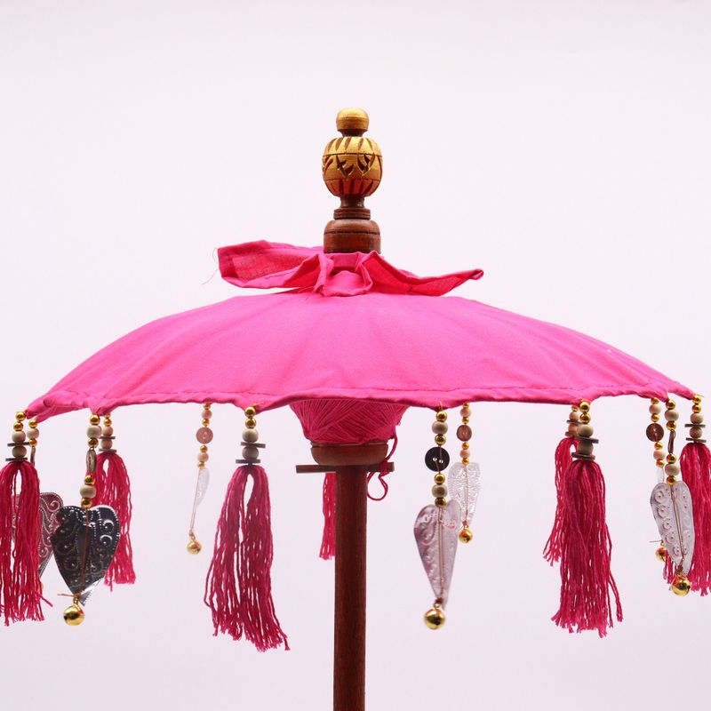 Bali Home Decor Sonnenschirm – Baumwolle – Rosa – 40 cm