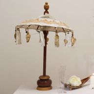 Bali Home Decor Sonnenschirm – Leinwand – Golddekor – 40 cm