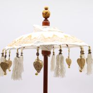 Bali Home Decor Sonnenschirm – Leinwand – Golddekor – 40 cm