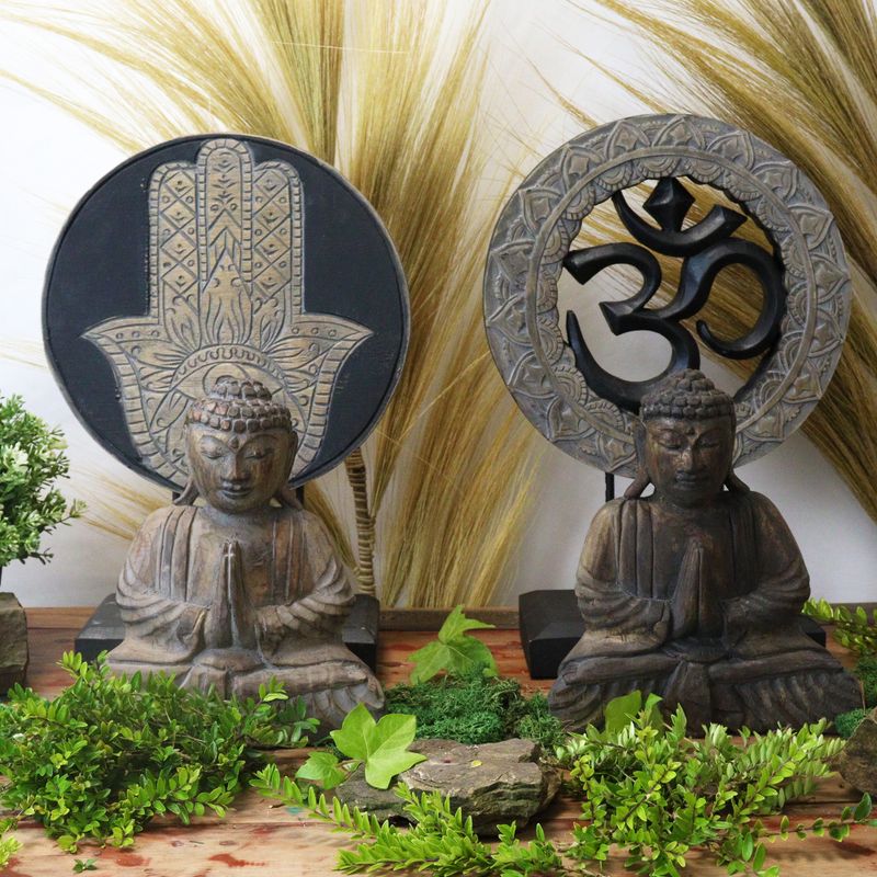 Buddha Feng Shui Set – Hamsa – Grau