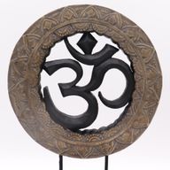Buddha Feng Shui Set – Om – Grau und Schwarz