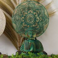 Buddha Feng Shui Set - Mandala - Grün