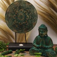 Buddha Feng Shui Set - Mandala - Grün