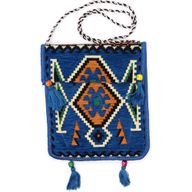 Himmelblaue Kelim-Messenger-Festivaltasche