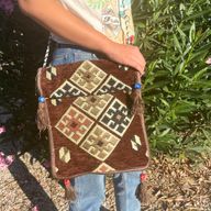 Schokoladenfarbene Kelim-Festival-Tasche