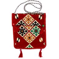 Rote Kelim-Messenger-Festivaltasche