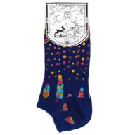 S/M Hop Hare Bambussocken niedrig (36–40) – Indische Federn