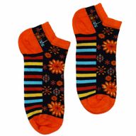 S/M Hop Hare Bambussocken niedrig (36–40) – Mandala-Blumen
