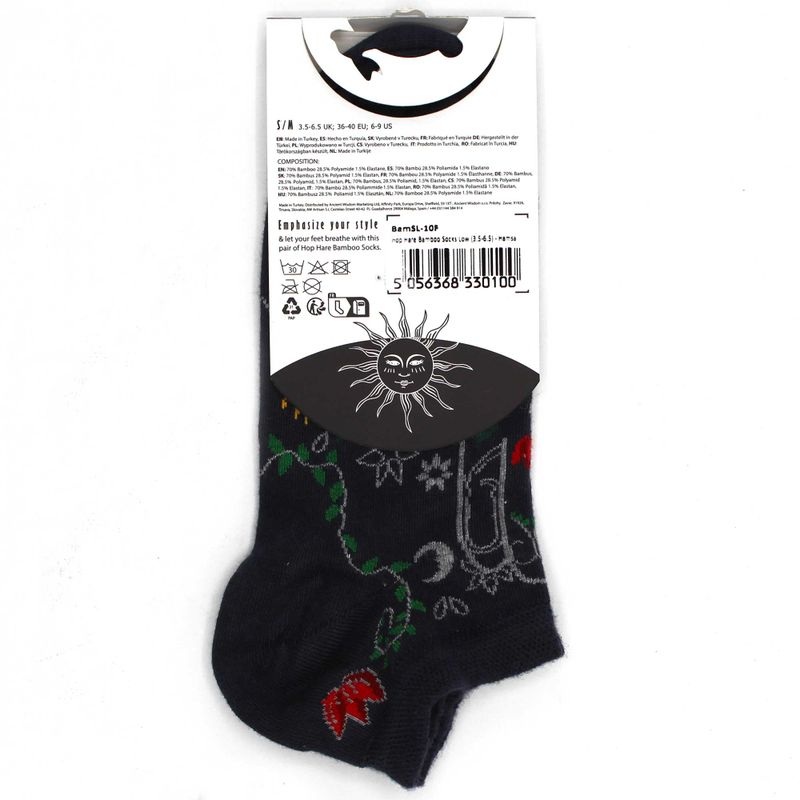 S/M Hop Hare Bambussocken niedrig (36–40) – Hamsa