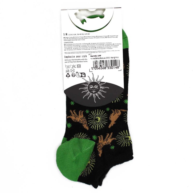 S/M Hop Hare Bambussocken niedrig (36–40) – Moonlight Wolfs