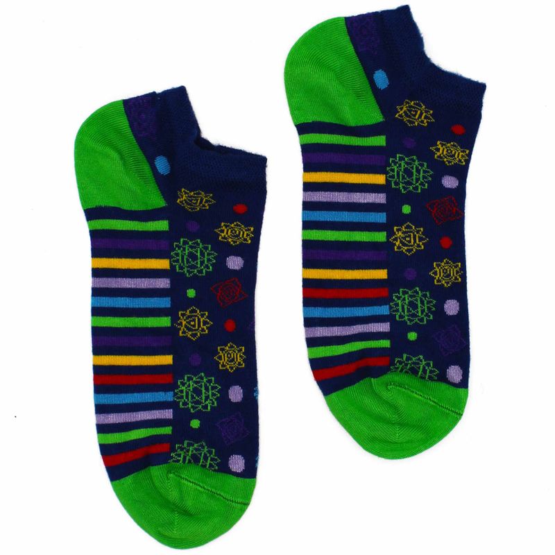 S/M Hop Hare Bambussocken niedrig (36–40) – 7 Chakra