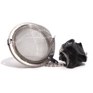 Teesieb mit Rohkristall-Edelsteinen – Schwarzer Obsidian