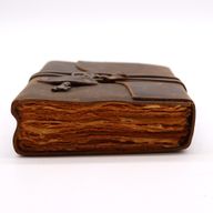 Geöltes Leder und Schlüssel – 200 Seiten mit Büttenrand – 13 x 18 cm