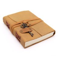 Geöltes hellbraunes Leder und Schlüssel – 200 Seiten – 13 x 18 cm