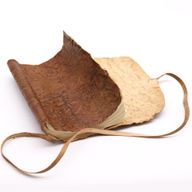 Reisenotizbuch aus gerolltem Leder – 96 Seiten – Natur 21 x 15 cm