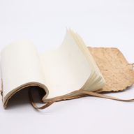 Reisenotizbuch aus gerolltem Leder – 96 Seiten – Natur 21 x 15 cm
