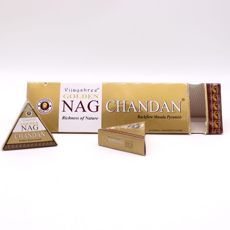 42 g Jumbo Golden Nag – Chandan Back Flow Räucherkegel