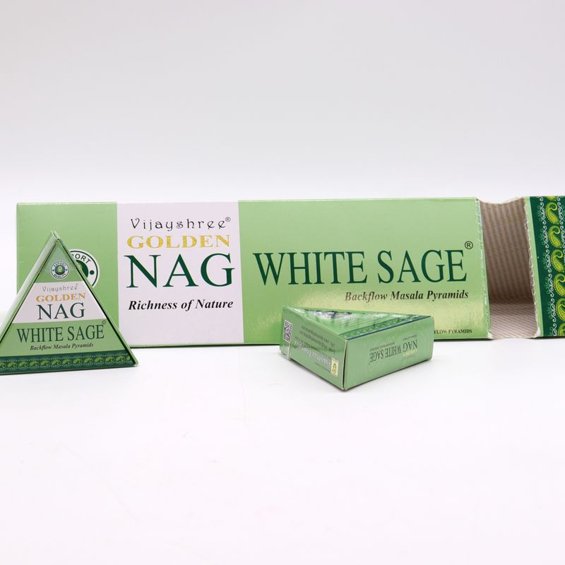 42 g Jumbo Golden Nag – Weißer Salbei Back Flow Räucherkegel