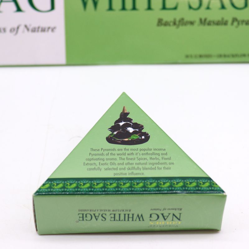 42 g Jumbo Golden Nag – Weißer Salbei Back Flow Räucherkegel