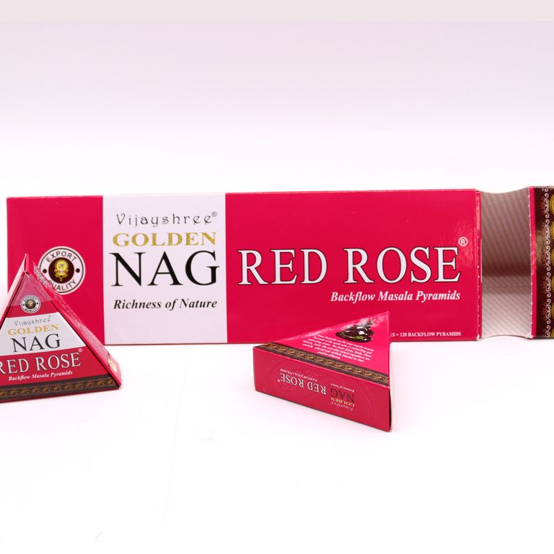 42 g Jumbo Golden Nag – Rote Rose Back Flow Räucherkegel