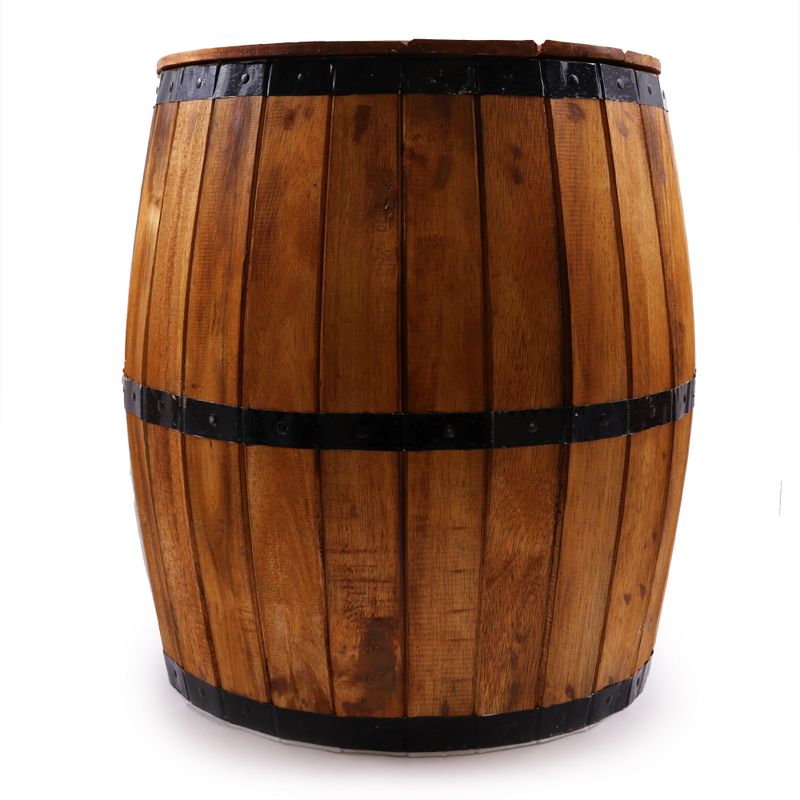 Bierfass-Hocker & Sonnenschirmständer 38x32cm - Natur