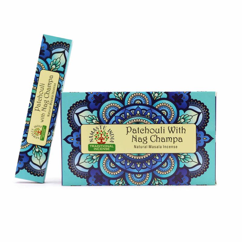 Namaste Mandala Masala Räucherstäbchen – Patchouli mit Nag Champa